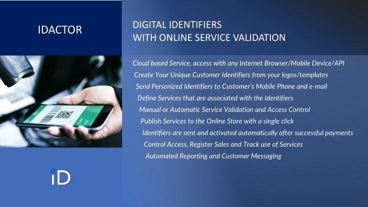 digital identifiers with online service validation