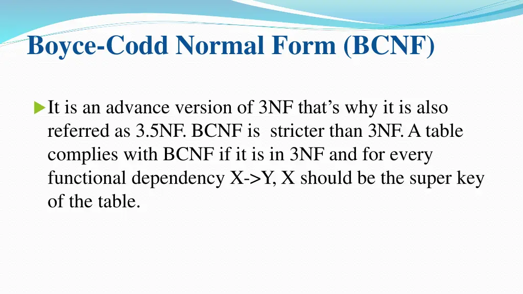 boyce codd normal form bcnf