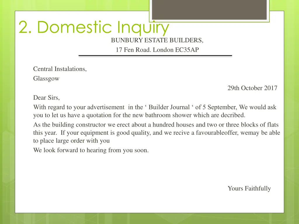 2 domestic inquiry