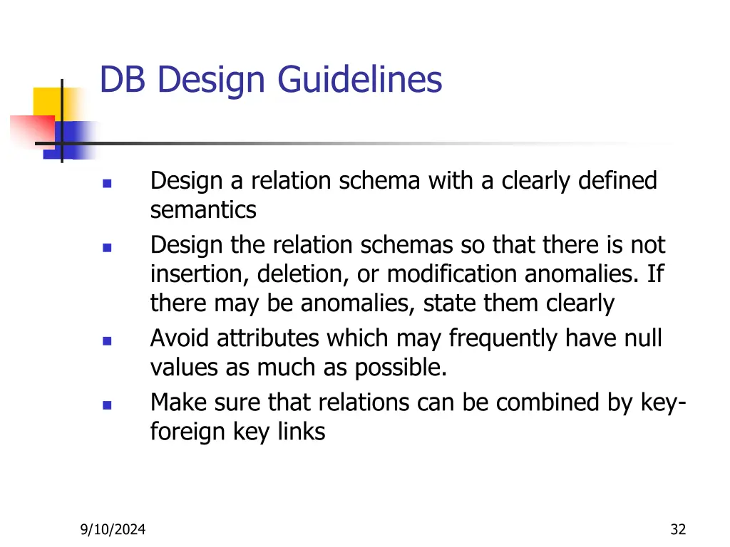 db design guidelines