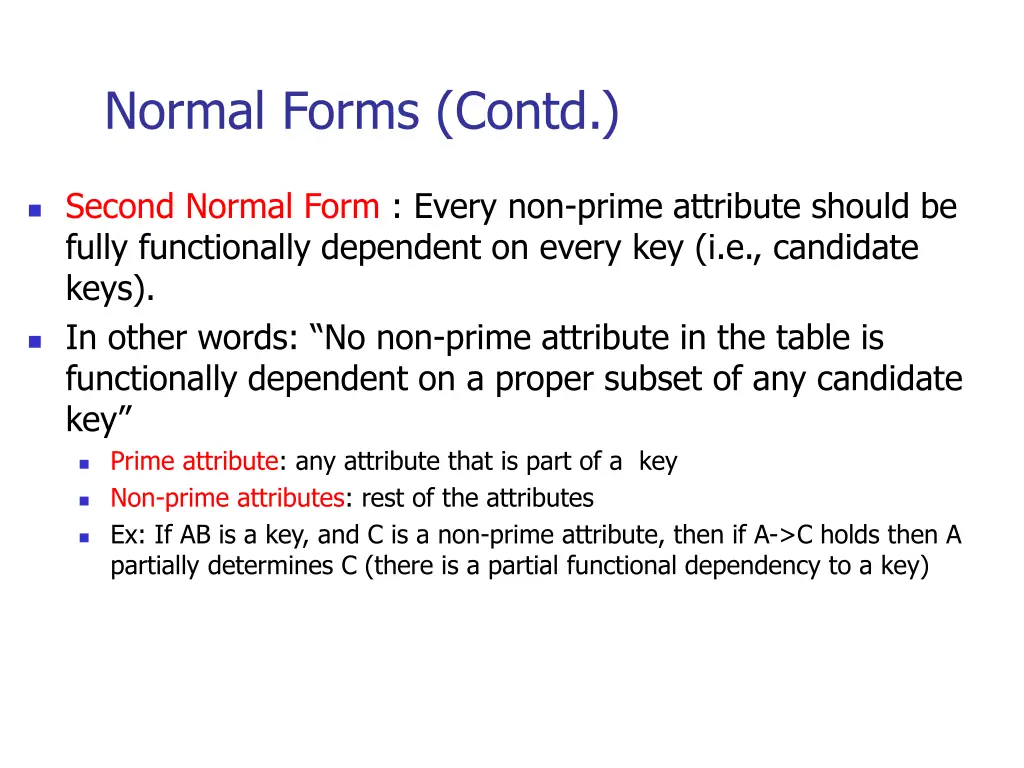 normal forms contd 1