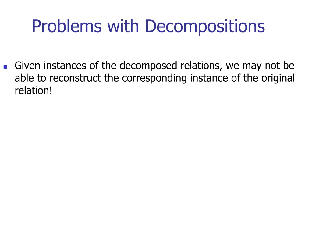 problems with decompositions 1