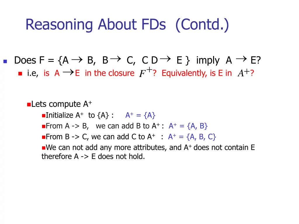 reasoning about fds contd 5