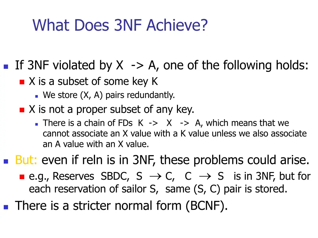 what does 3nf achieve