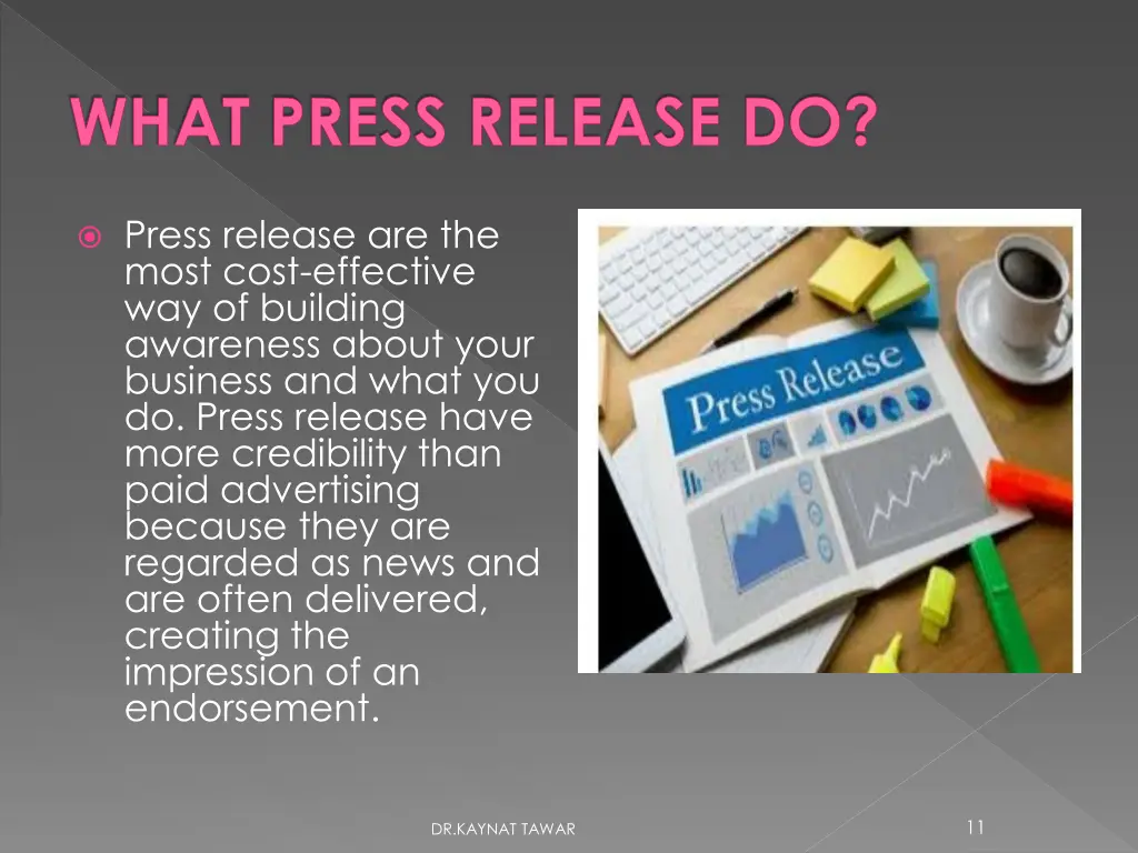 what press release do