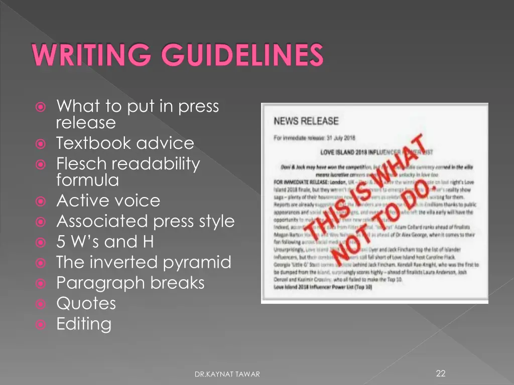 writing guidelines