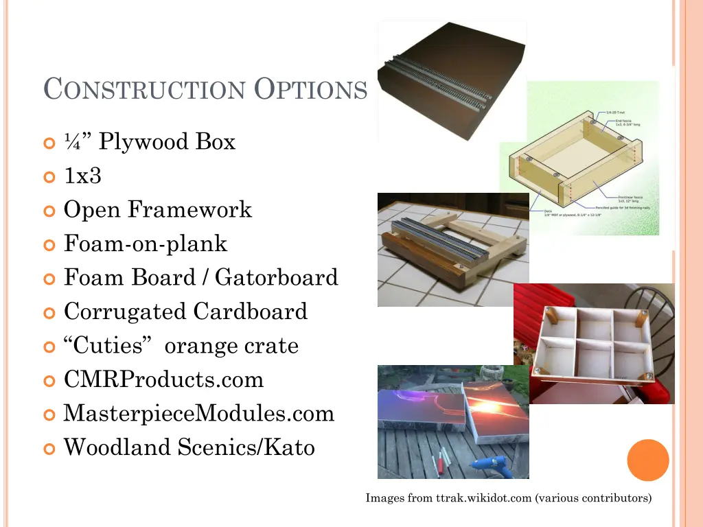 c onstruction o ptions