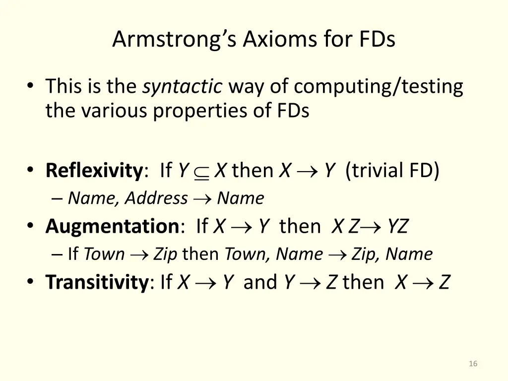 armstrong s axioms for fds