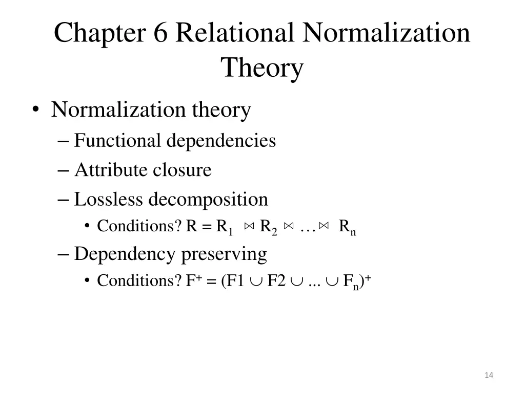 chapter 6 relational normalization theory