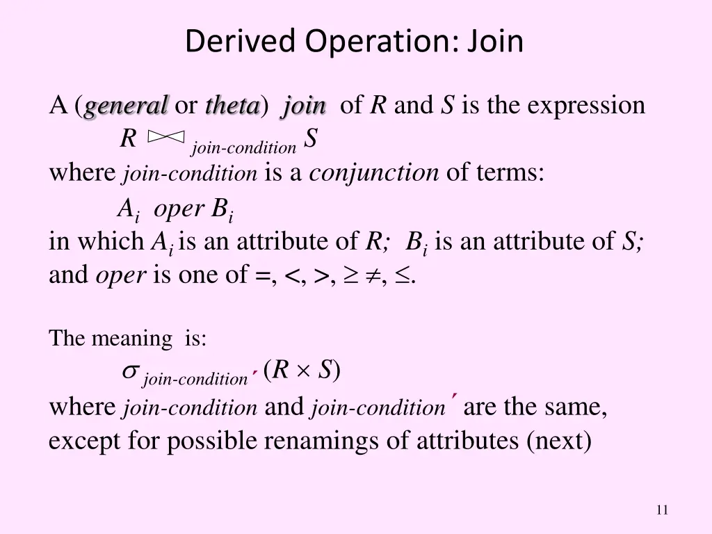 derived operation join