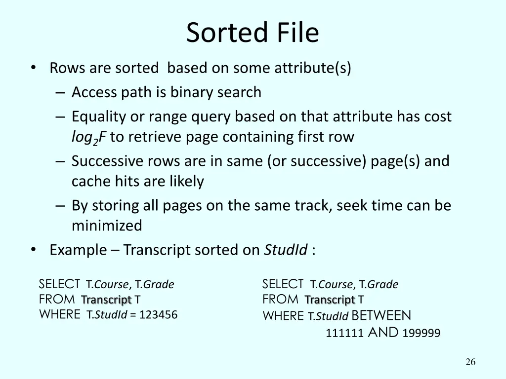 sorted file