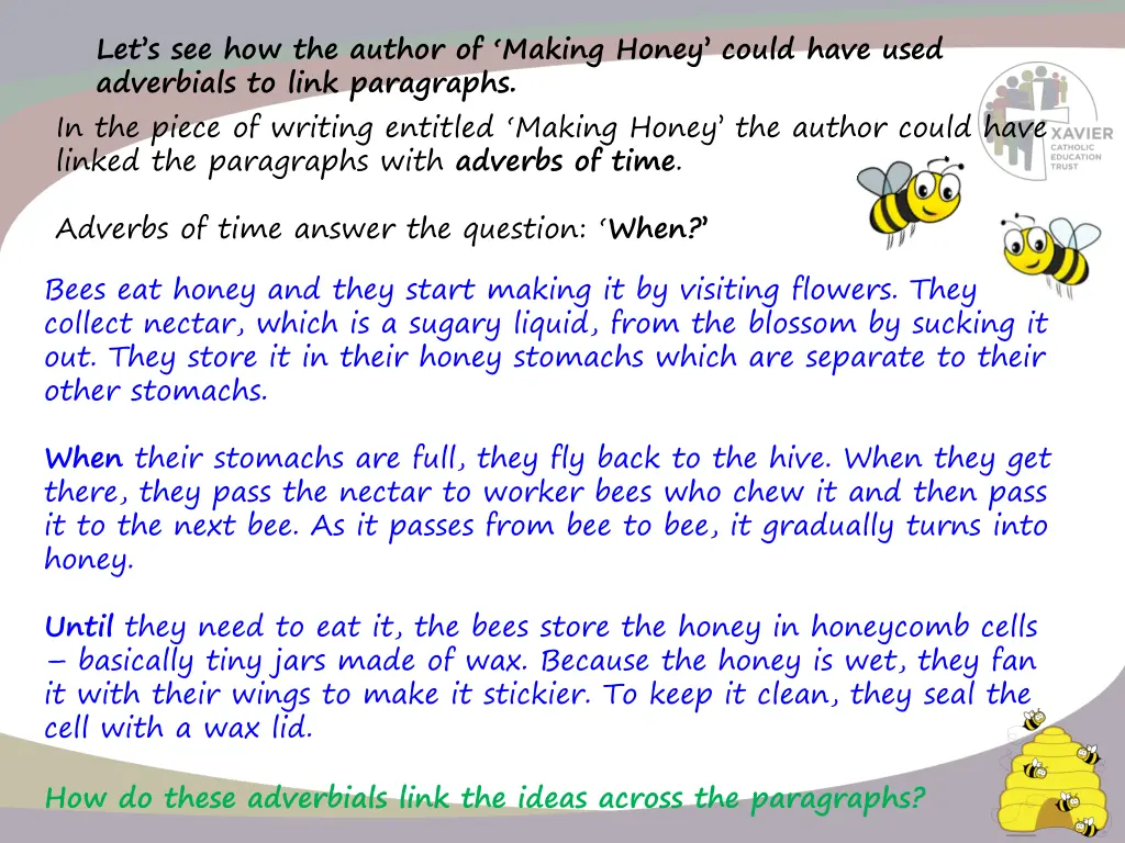 let s see how the author of making honey could