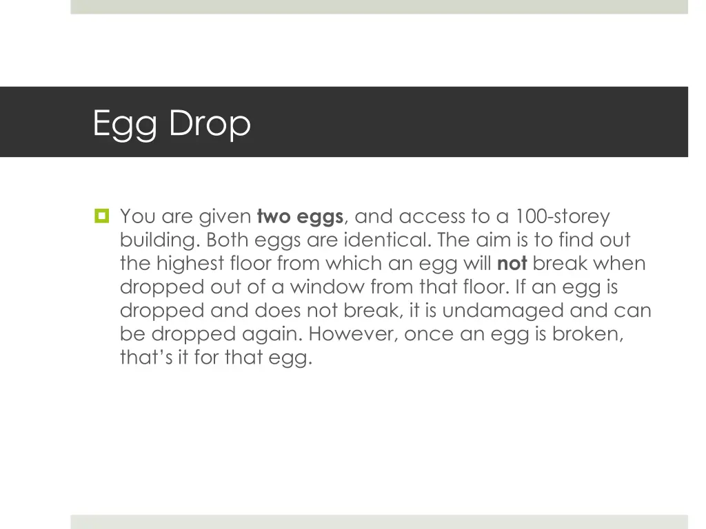 egg drop