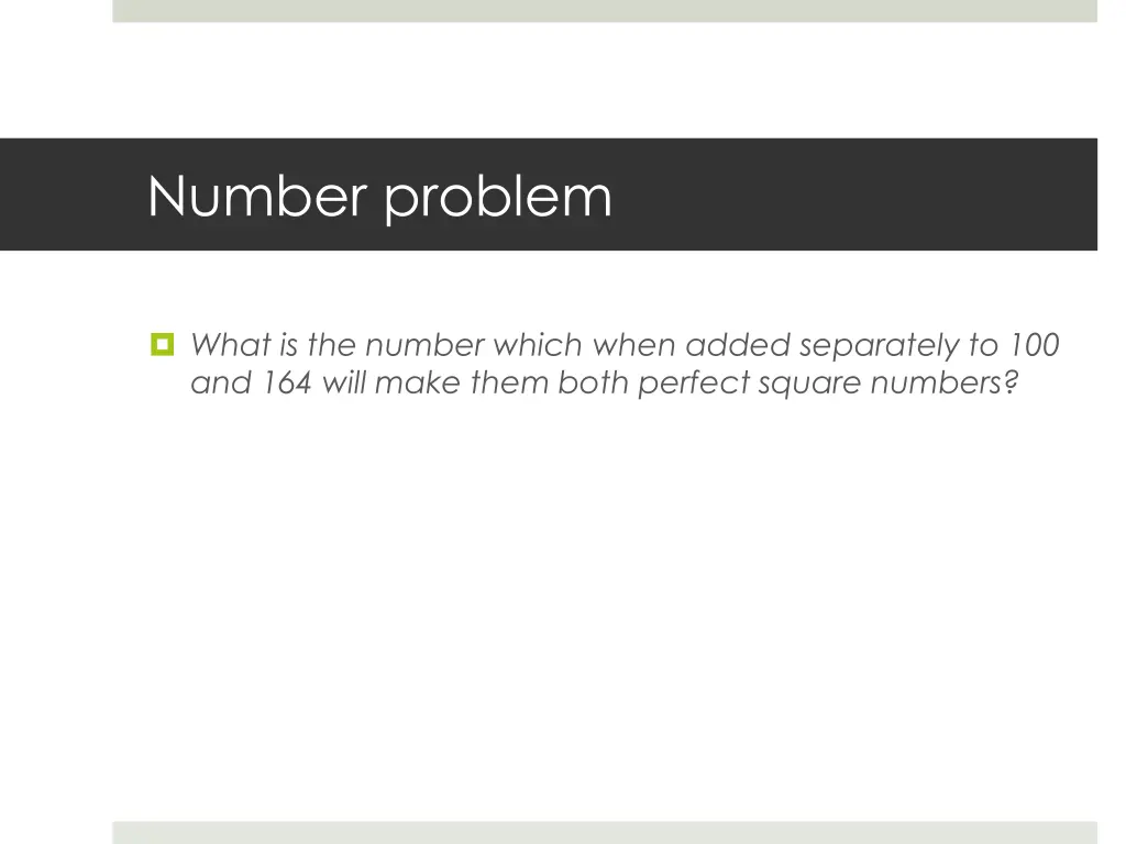 number problem