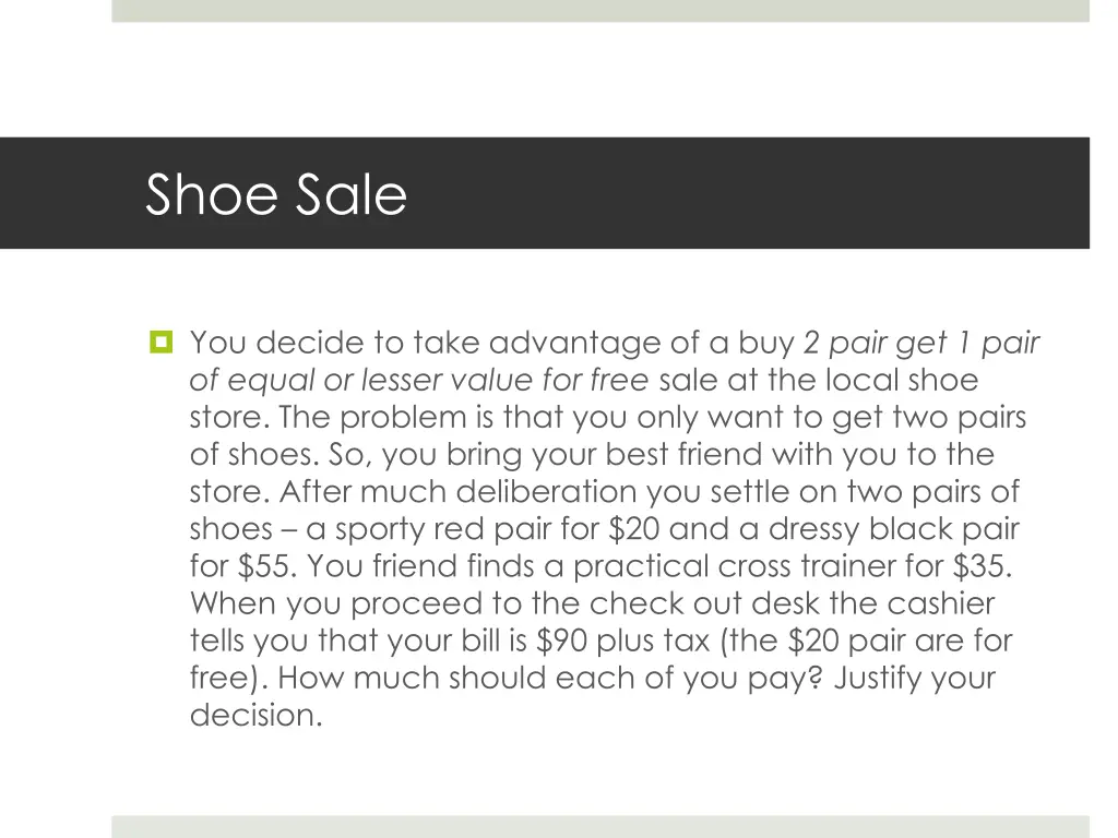 shoe sale