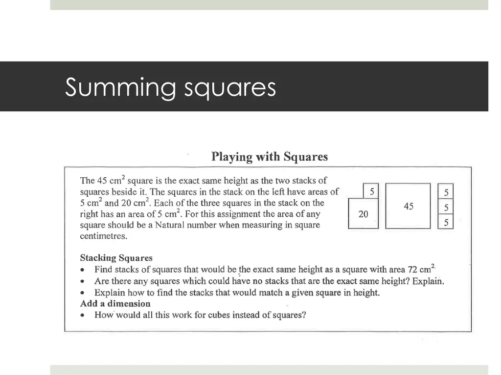 summing squares