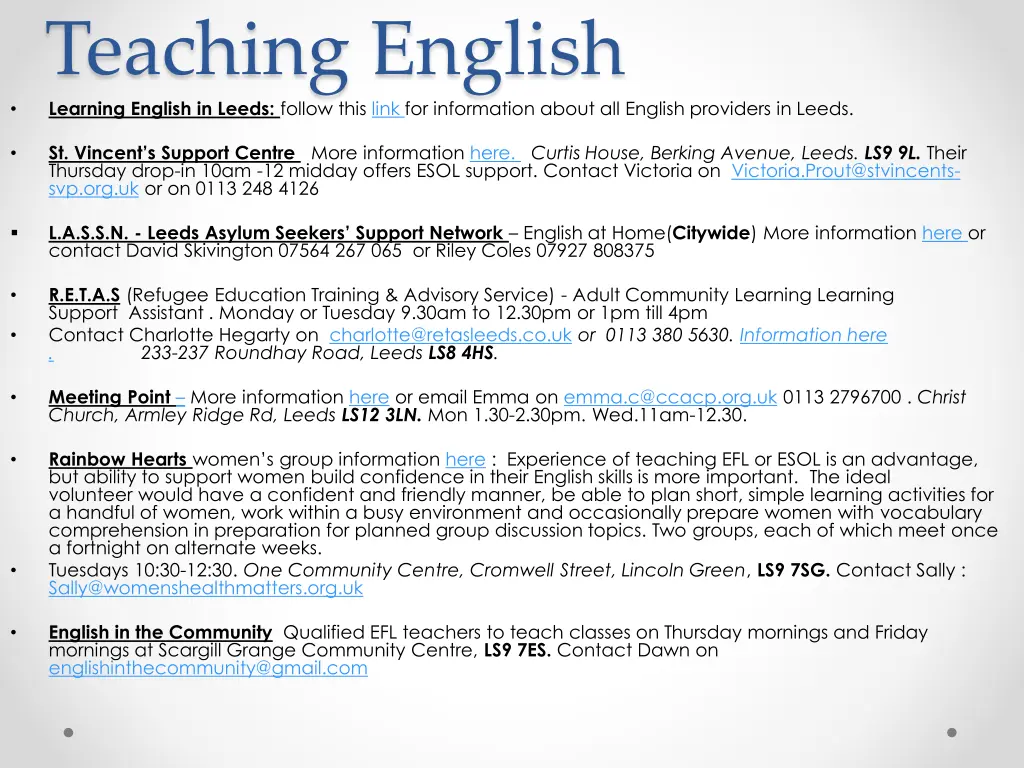 teaching english learning english in leeds follow