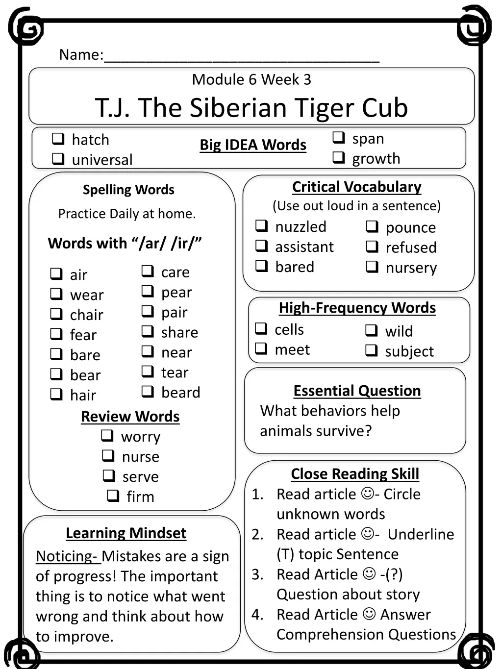 name module 6 week 3 t j the siberian tiger