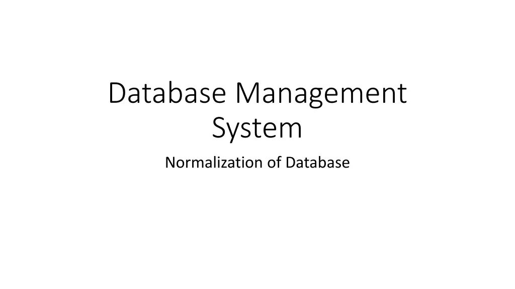 database management system