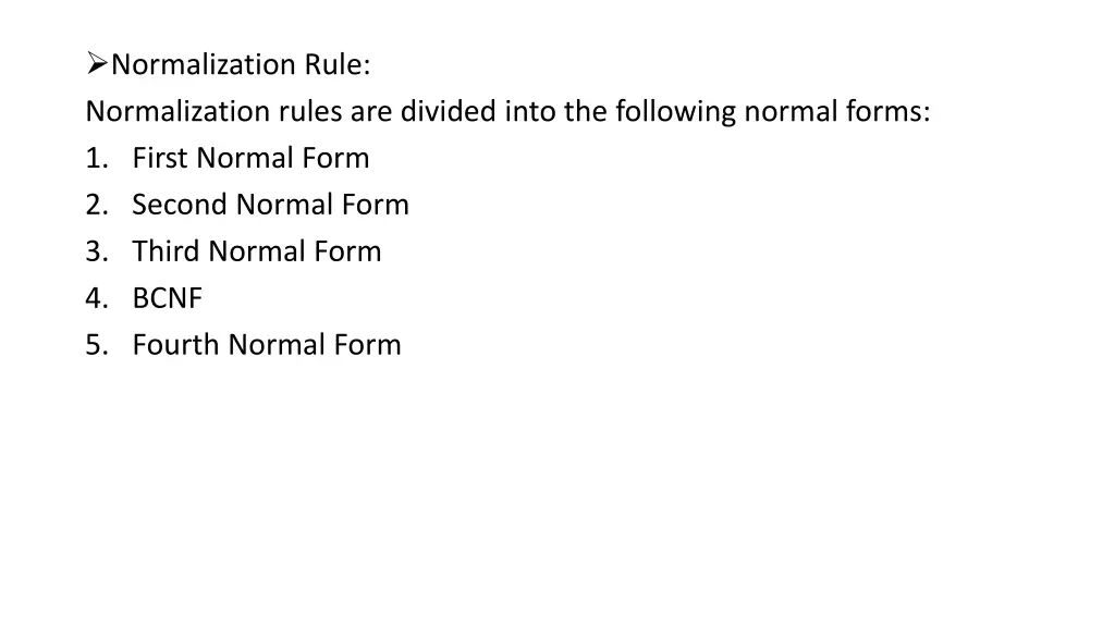 normalization rule normalization rules