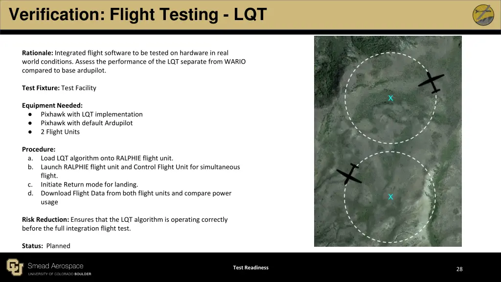 verification flight testing lqt