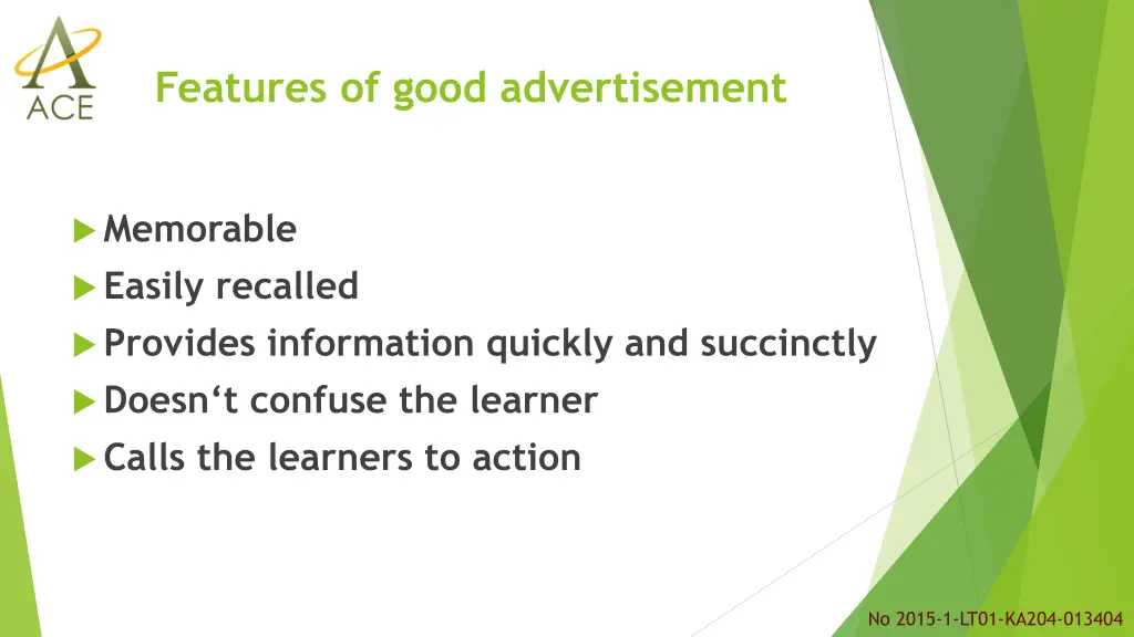 features of good advertisement