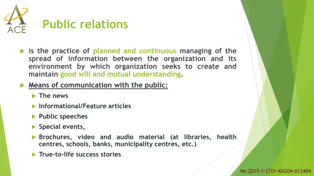 public relations