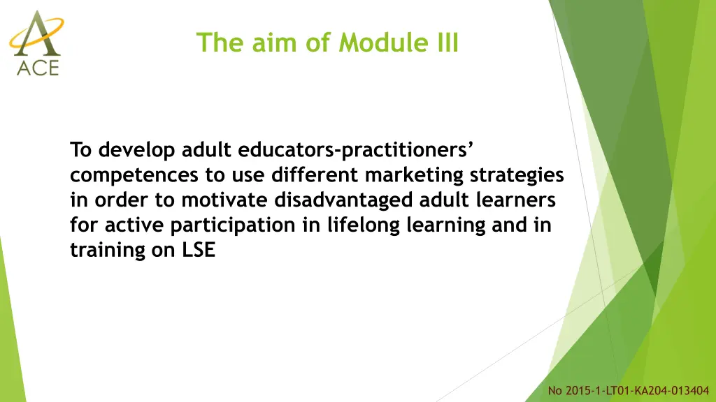 the aim of module iii