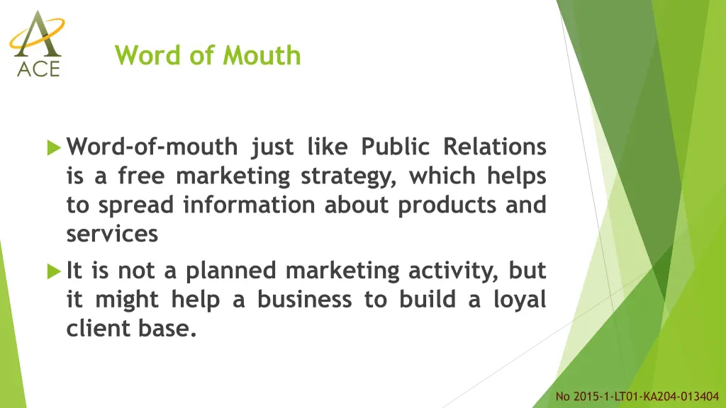 word of mouth