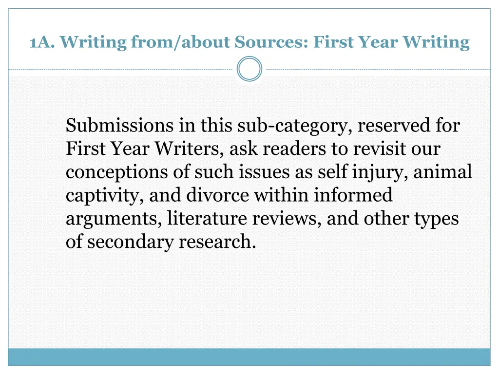 1a writing from about sources first year writing