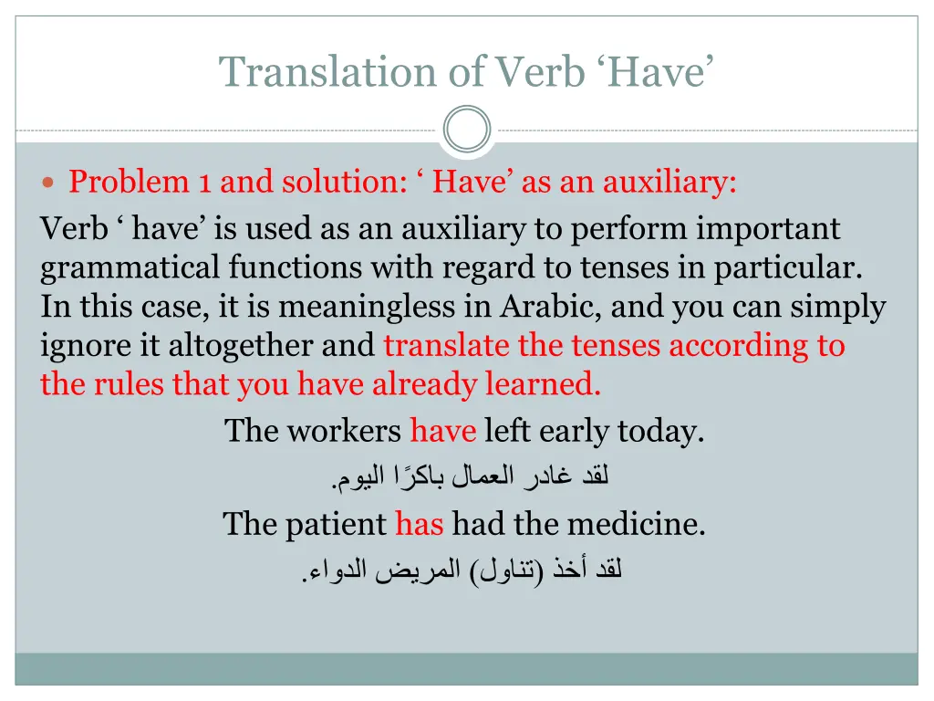 translation of verb have 1