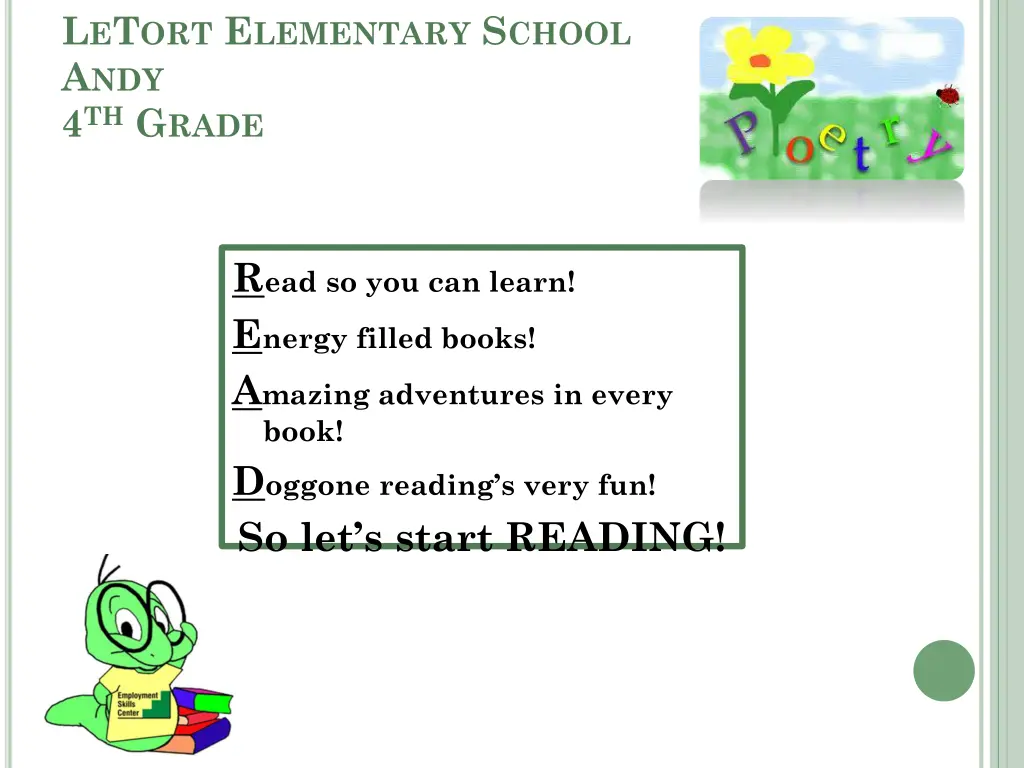 l e t ort e lementary s chool a ndy 4 th g rade