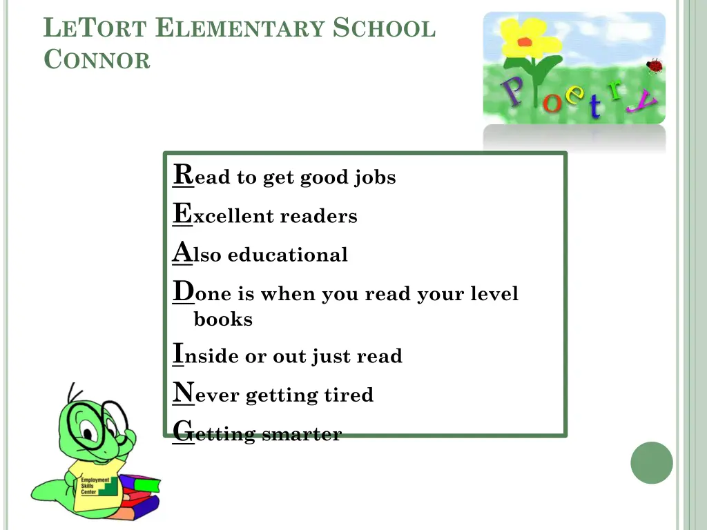 l e t ort e lementary s chool c onnor