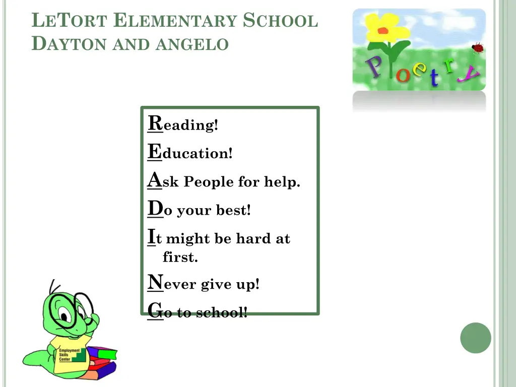 l e t ort e lementary s chool d ayton and angelo