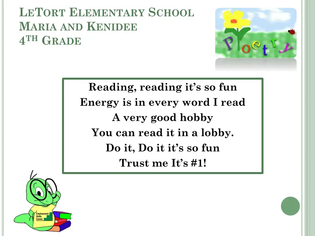 l e t ort e lementary s chool m aria and k enidee