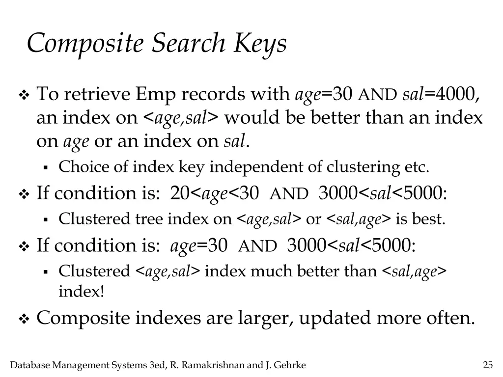 composite search keys