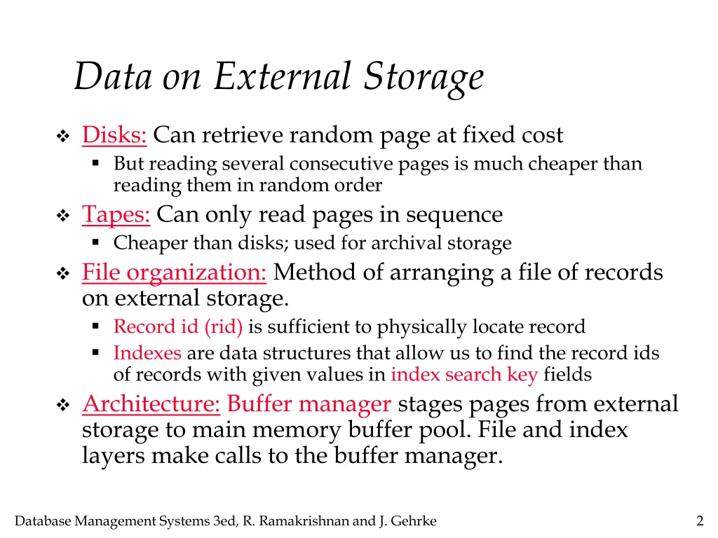 data on external storage