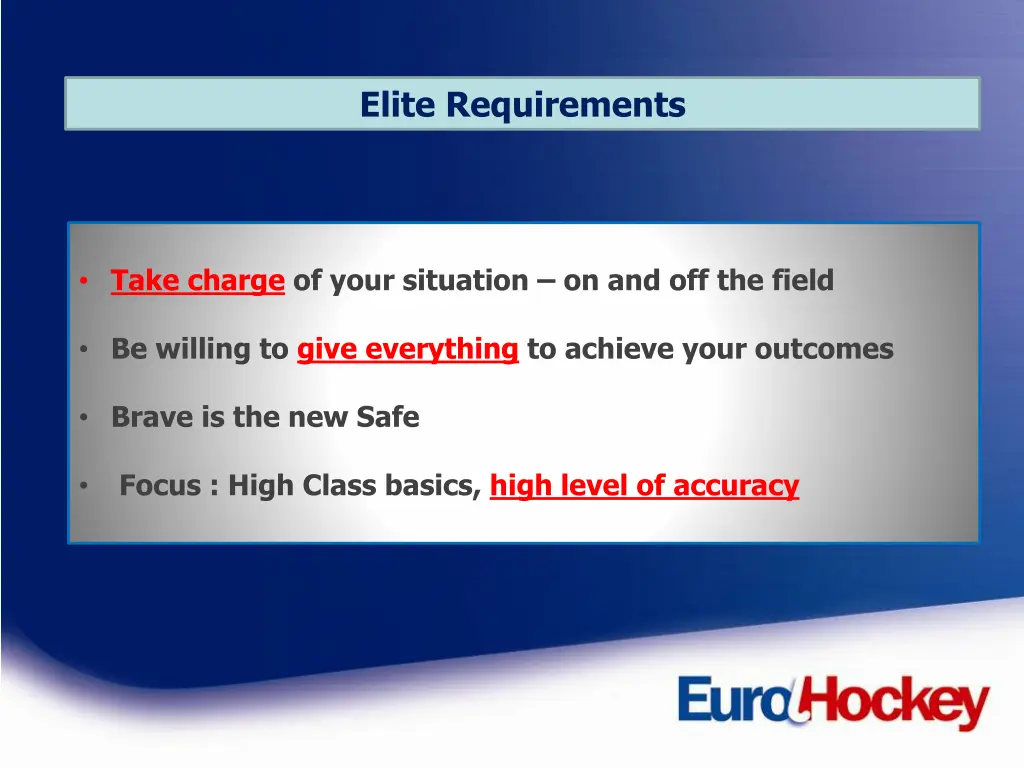 elite requirements