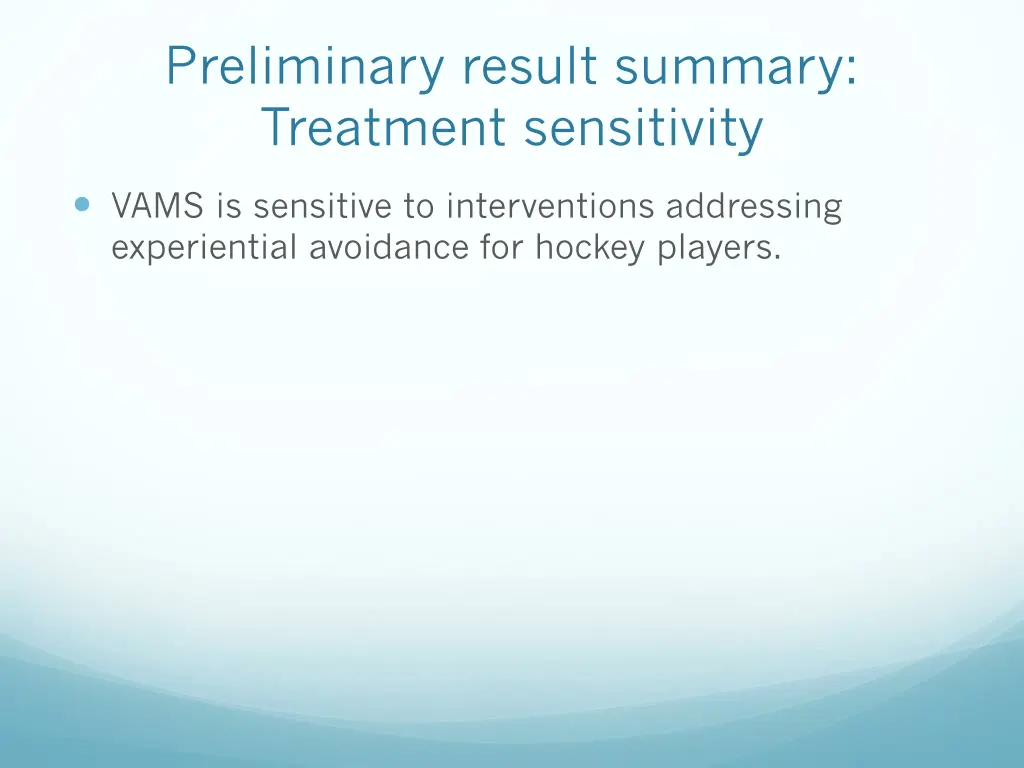 preliminary result summary treatment sensitivity