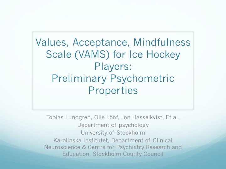 values acceptance mindfulness scale vams