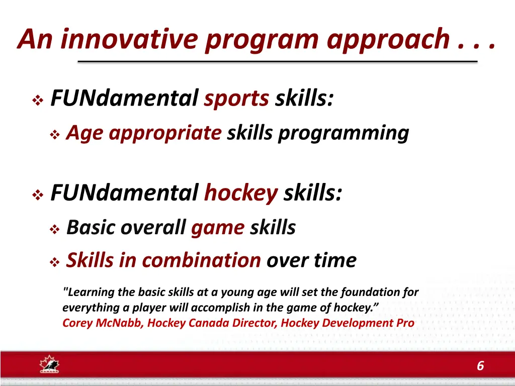 an innovative program approach