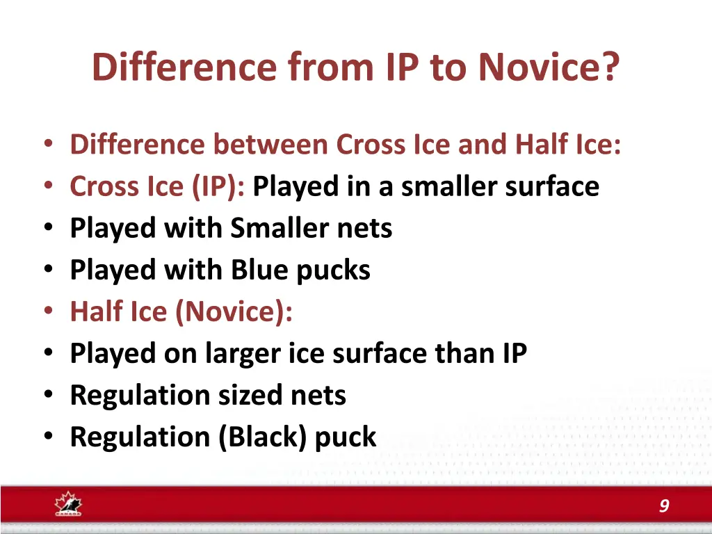 difference from ip to novice