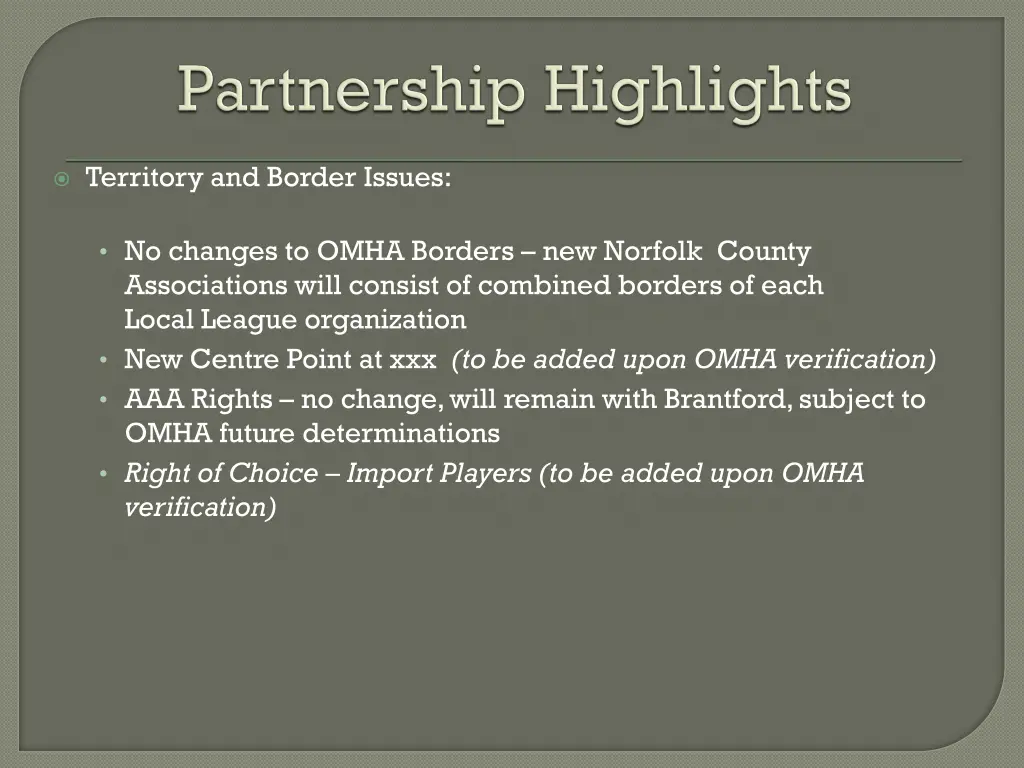 territory and border issues