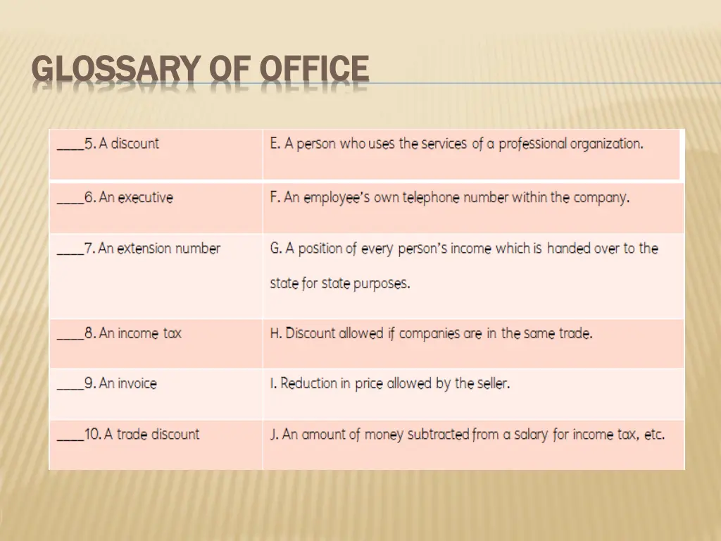 glossary of office glossary of office 1