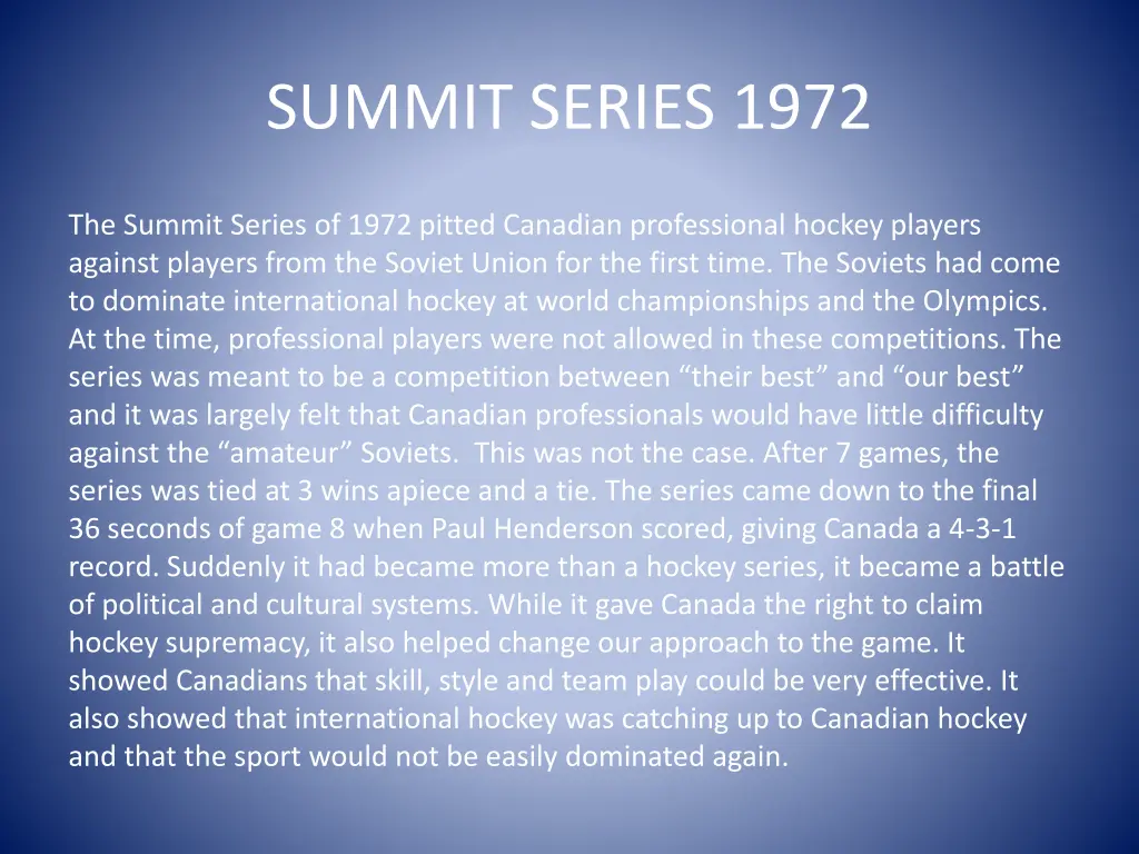 summit series 1972