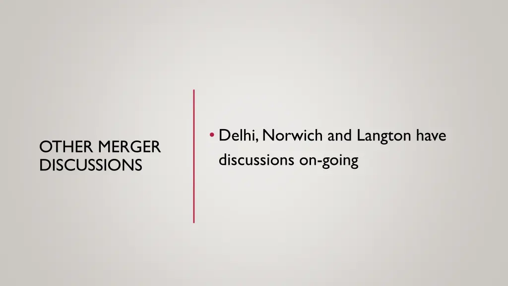 delhi norwich and langton have discussions