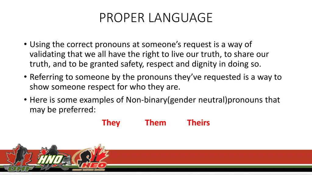 proper language