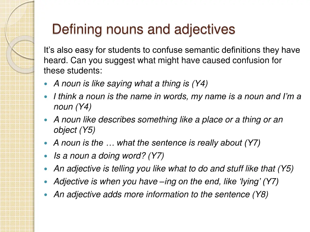 defining nouns and adjectives 1