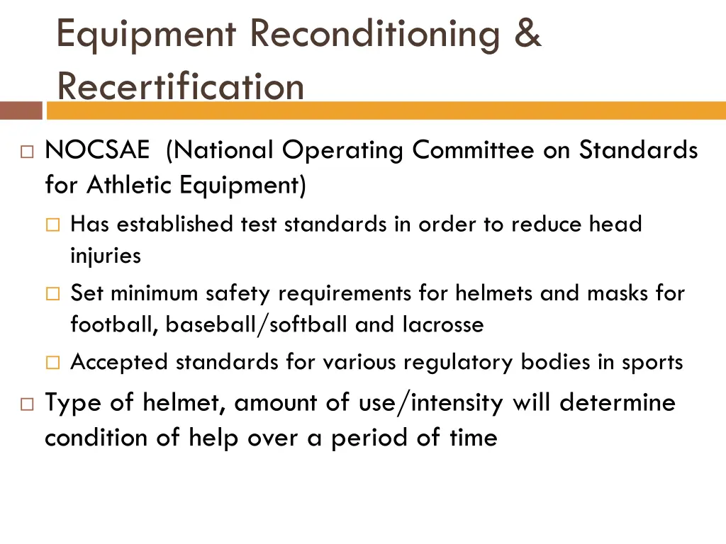 equipment reconditioning recertification