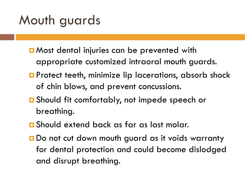 mouth guards